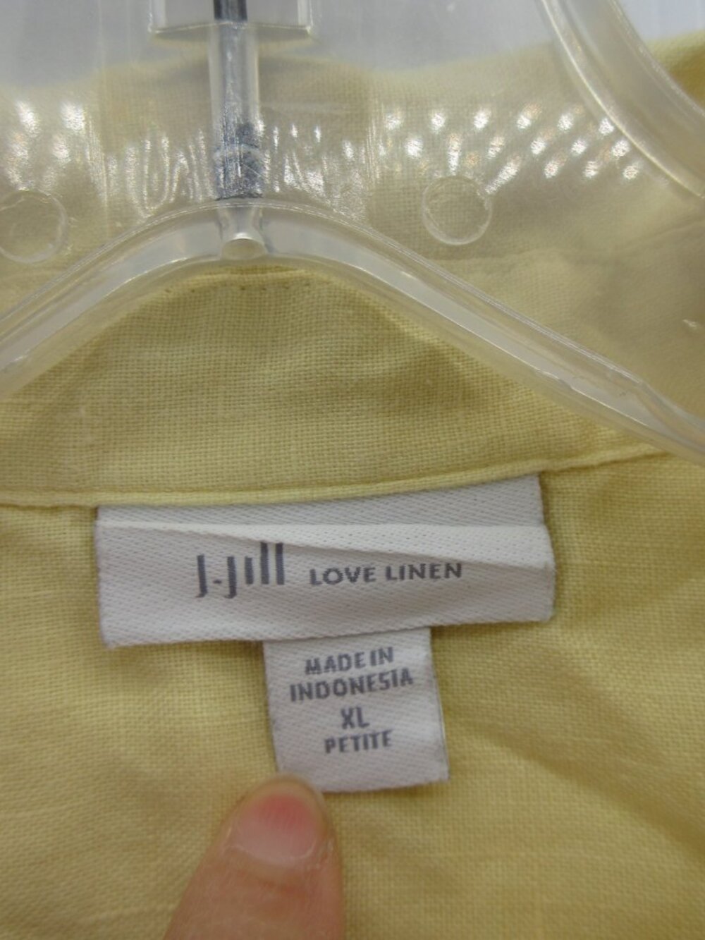 J Jill Top XL Petites Love Linen Shirt Button Down Woven Roll Tab - Picture 9 of 11
